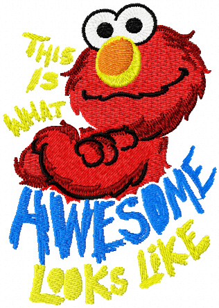 Elmo looks like machine embroidery design